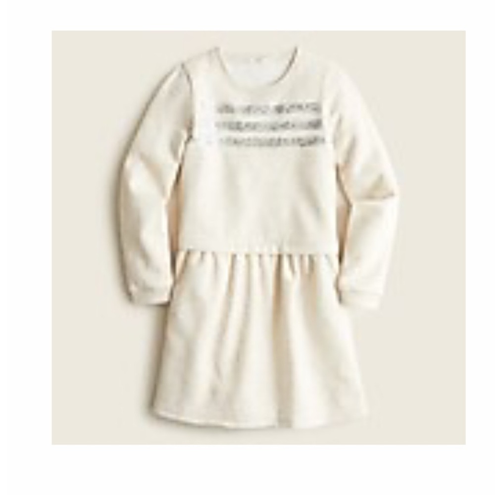 Jcrew-Girls' sequin-stripe fleece dress